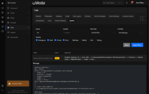 Blesta Admin Logs in v6