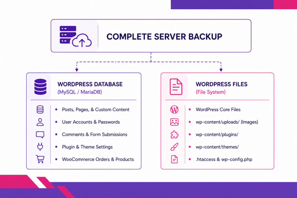 Anatomy of a WordPress Backup Database vs. Files