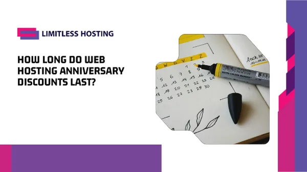 Web hosting anniversary discounts calendar planning